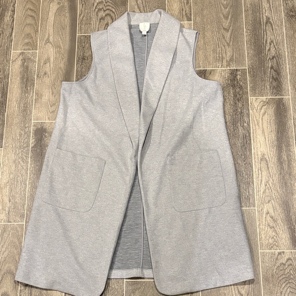 Joie Light Gray Sleeveless Long Vest